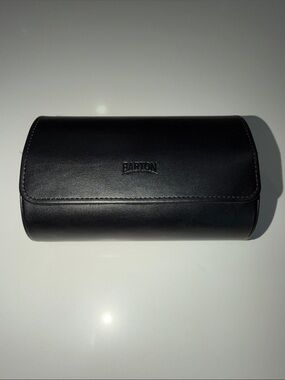 Barton recycled leather watch roll travel case